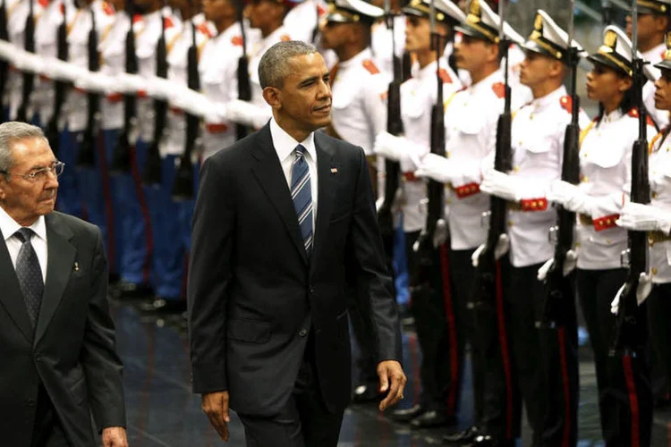
	Raul Castro e Barack Obama: &quot;Ainda temos diverg&ecirc;ncias significativas sobre direitos humanos e liberdades individuais em Cuba&quot;
 (Jonathan Ernst / Reuters)