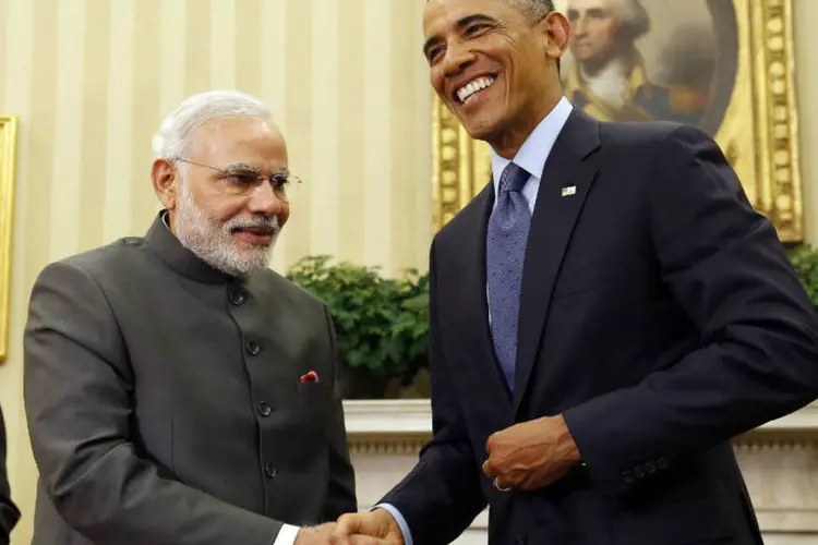 Obama e Modi:  indiano disse que EUA e Índia possuem diversas prioridades econômicas em comum (Larry Downing/Reuters)