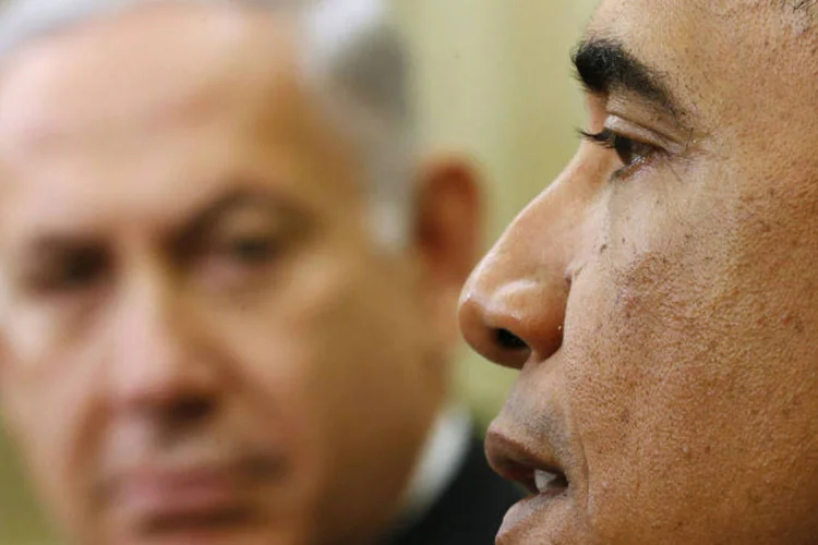 Obama e Netanyahu: é 1ª vez que eles se reúnem desde recente conflito entre Israel e Hamas (Kevin Lamarque/Reuters)