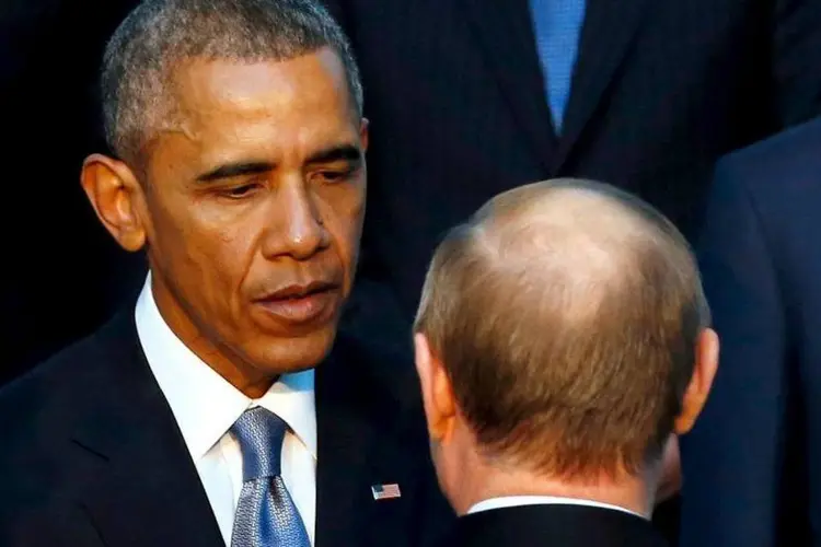 
	Obama e Putin: ambos os l&iacute;deres, em sua segunda reuni&atilde;o nas &uacute;ltimas duas semanas, tamb&eacute;m abordaram &quot;em detalhes&quot; a situa&ccedil;&atilde;o na S&iacute;ria e o conflito ucraniano
 (Jonathan Ernst/ Reuters)