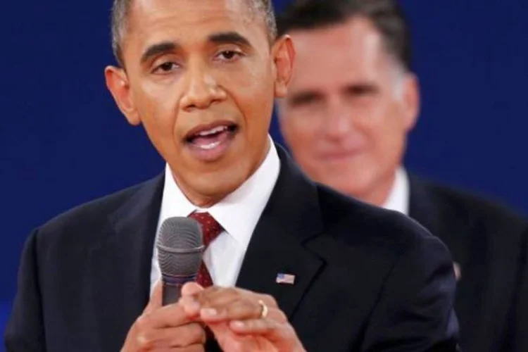 Presidente Barack Obama em debate eleitoral com o candidato Mitt Romney (Mike Segar/Reuters)