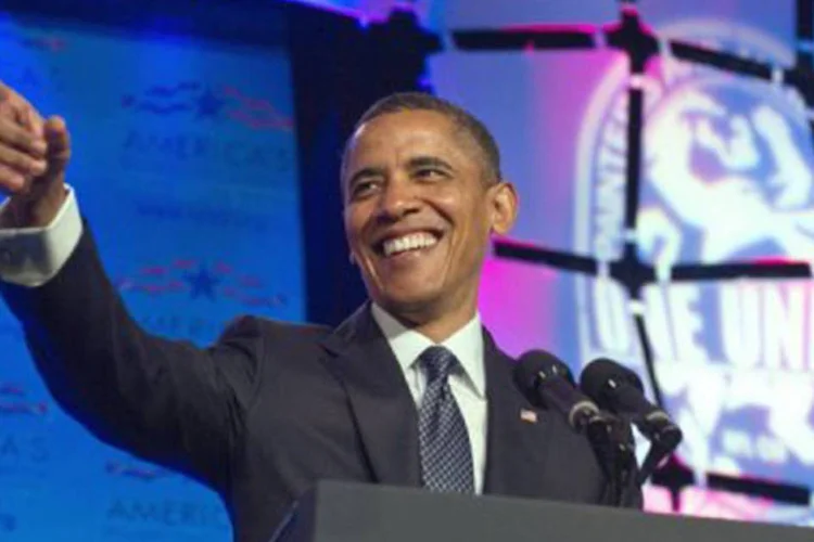 O Partido Republicano acusou nesta segunda-feira Obama de mostrar "uma promessa de felicidade futura baseada em políticas que hoje fracassam" (©AFP / Nicholas Kamm)