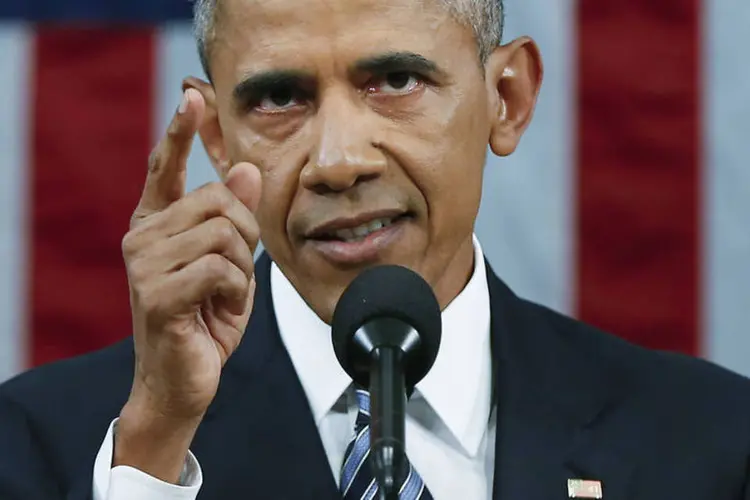 
	Barack Obama: o presidente n&atilde;o declarou apoio a nenhum dos pr&eacute;-candidatos na disputa do Partido Democrata
 (REUTERS/Evan Vucci/Pool.)