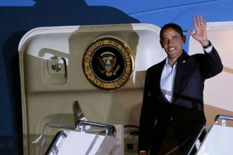 Barack Obama desembarca em Los Cabos, no México (Edgard Garrido/Reuters)