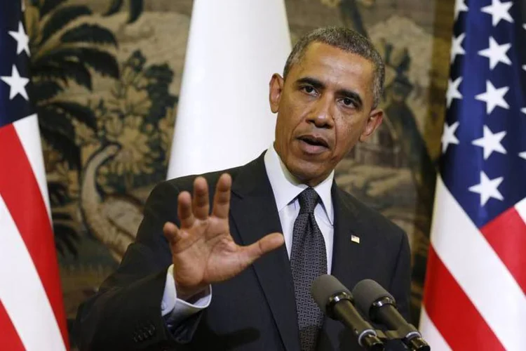 Presidente dos EUA, Barack Obama, durante coletiva de imprensa em Varsóvia (Kevin Lamarque/Reuters)