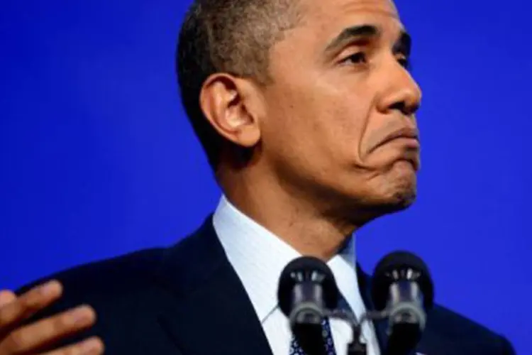 
	Barack Obama, em evento organizado pela pr&oacute;pria Associated Press: novo esc&acirc;ndalo para o governo do democrata
 (©AFP / Jim Watson)