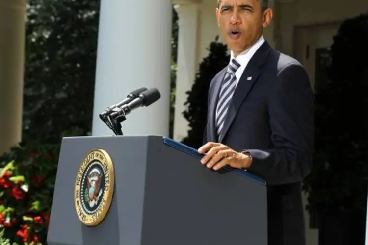 Obama quase fica sem o equipamento para discursar (Alex Wong/Getty Images)