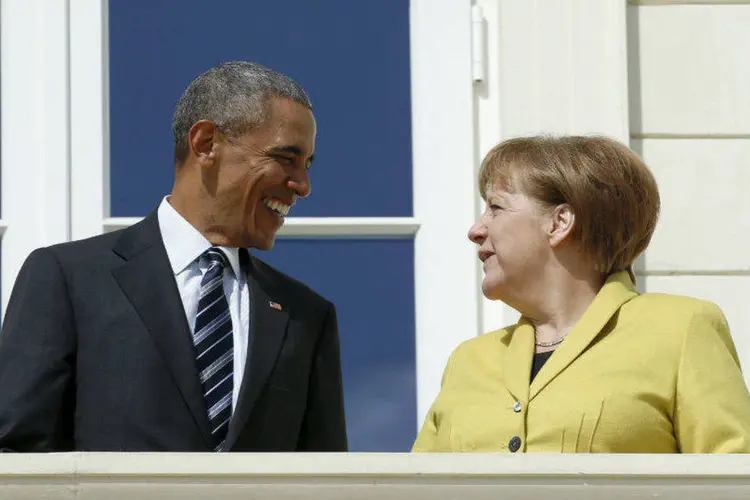 Barack Obama e Angela Merkel: presidente americano deseja concluir o acordo antes de deixar o poder, no início de 2017. (Kevin Lamarque/Reuters)