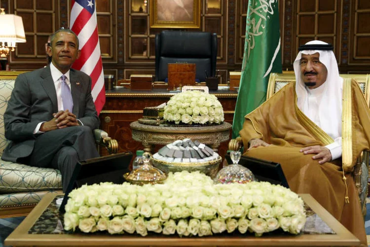 
	Obama e rei Salman: as decis&otilde;es do governo Obama, sobre a S&iacute;ria e o acordo com o Ir&atilde;, foram rejeitadas pelas monarquias sunitas
 (Kevin Lamarque / Reuters)