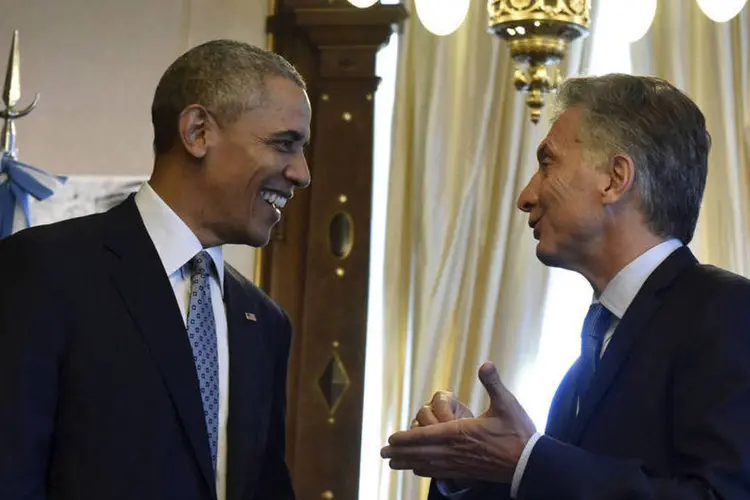 
	Obama e Macri: &quot;O senhor emergiu propondo grandes mudan&ccedil;as e mostrou que era poss&iacute;vel&quot;
 (Argentine Presidency / Reuters)