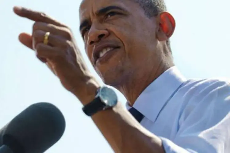 Obama discursa em Ohio: o que está em jogo no pleito de 6 de novembro é ''o futuro econômico'' do país (Mandel Ngan/AFP)