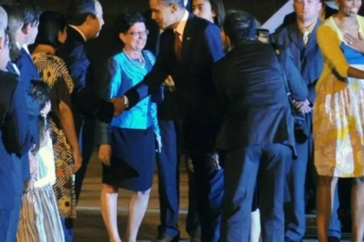 Presidente Barack Obama chega com a família ao Rio e é recebido pelo governador Sérgio Cabral (Fábio Rodrigues Pozzebom/ABr)
