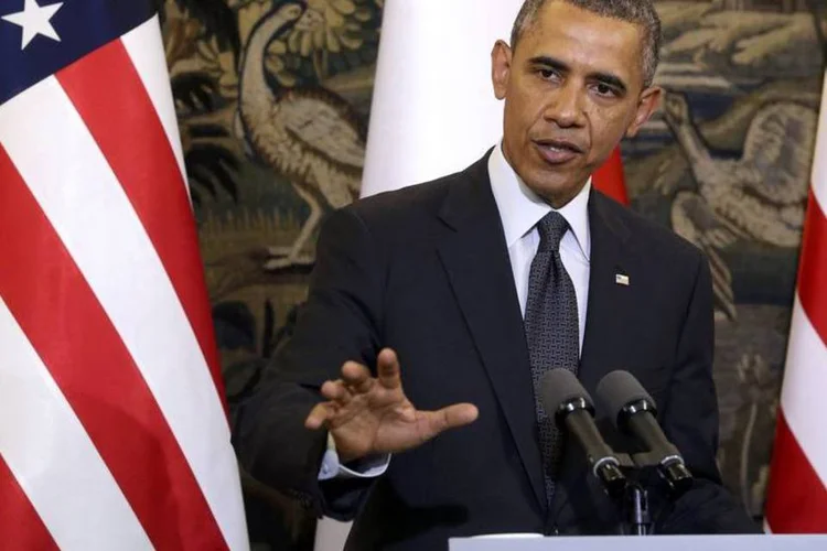Barack Obama faz discurso em Varsóvia: "como amigos e aliados estamos unidos juntos" (Kuba Atys/Reuters)