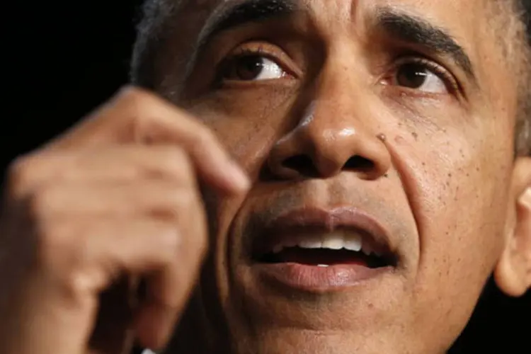 Presidente dos Estados Unidos, Barack Obama, discursa durante café da manhã de orações, em Washington (Kevin Lamarque/Reuters)