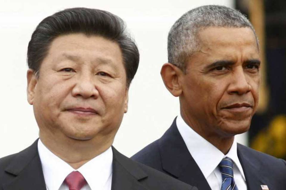 
	O presidente dos Estados Unidos, Barack Obama e o presidente chin&ecirc;s, Xi Jinping
 (REUTERS/Kevin Lamarque)