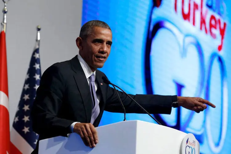 
	Barack Obama discursa no G20: o Estado Isl&acirc;mico n&atilde;o conduz uma &quot;guerra convencional&quot;
 (Jonathan Ernst/REUTERS)