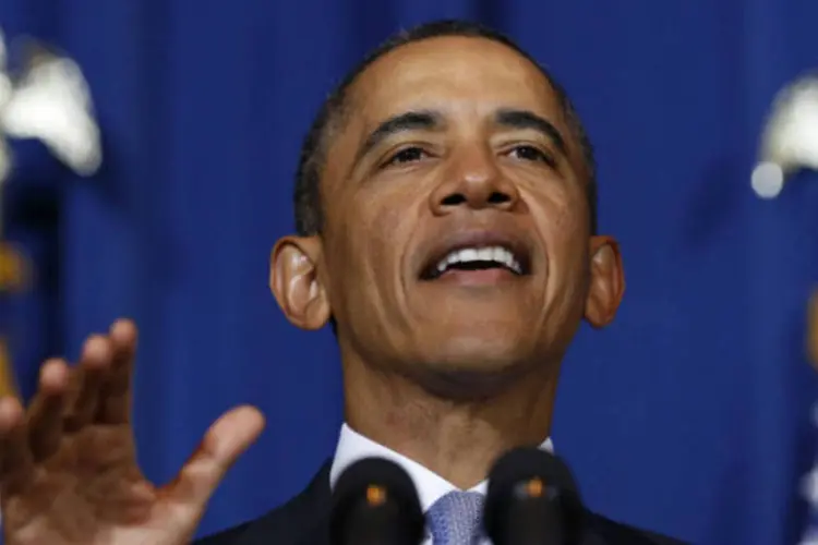 
	Obama: a proposta que Obama enviou ao Congresso cont&eacute;m um or&ccedil;amento de US$ 3,77 trilh&otilde;es para o ano fiscal de 2014
 (REUTERS/Larry Downing)