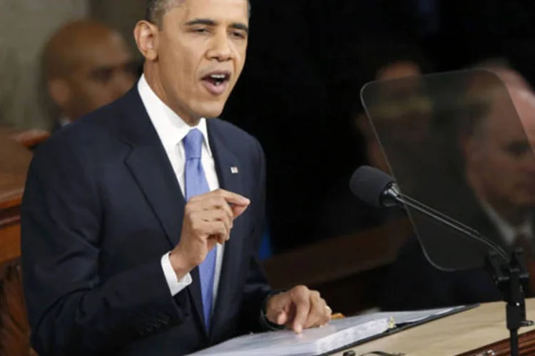 
	Obama: &quot;Pe&ccedil;o a este Congresso que busque uma solu&ccedil;&atilde;o bipartid&aacute;ria, baseada no mercado, para a mudan&ccedil;a clim&aacute;tica, como a que John McCain e Joe Liberman trabalharam juntos alguns anos atr&aacute;s&quot;
 (Jonathan Ernst/Reuters)