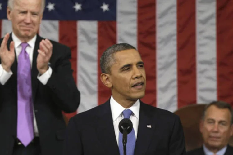 
	Obama: &quot;Esta noite estou anunciado que iniciaremos discuss&otilde;es sobre uma Parceria Transatl&acirc;ntica de Com&eacute;rcio e Investimento com a Uni&atilde;o Europeia (...)&quot;
 (Charles Dharapak-Pool/Getty Images)
