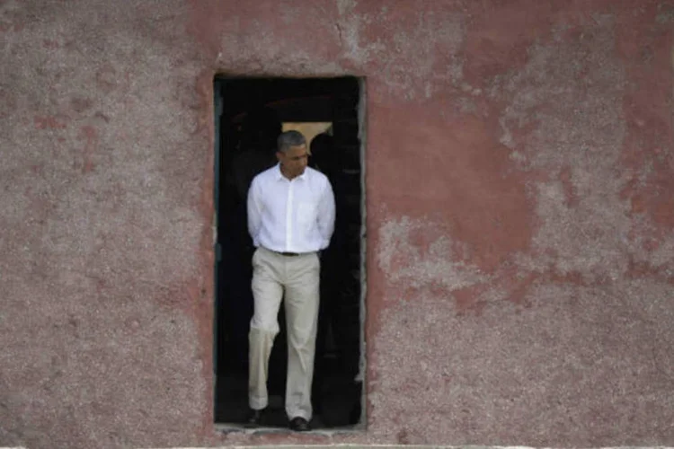 O presidente dos Estados Unidos Barack Obama em visita a Dacar, no Senegal (REUTERS / Gary Cameron)