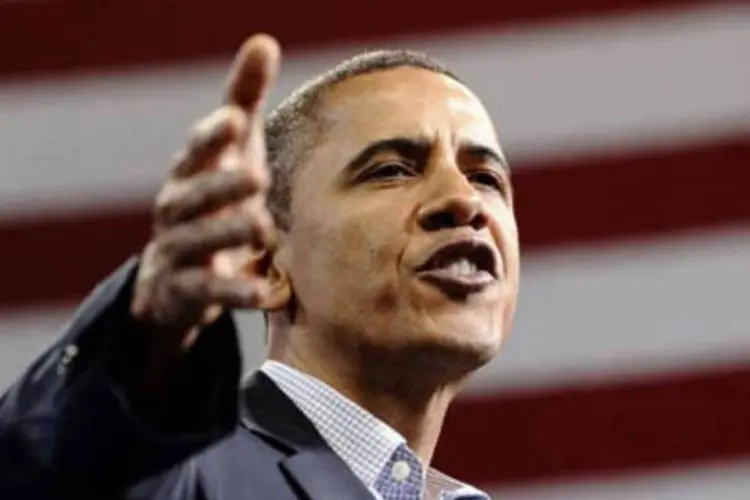 Obama discursa em Bridgeport, Connecticut. (Jewel Samad/AFP)