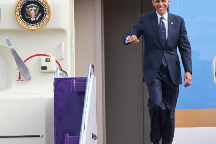 Barack Obama, presidente dos Estados Unidos, desembarca na Tailândia (Athit Perawongmetha/Getty Images)