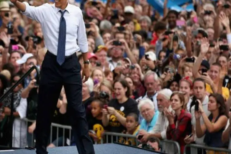 Obama, em campanha: Apesar de seu viés anti-Obama, ou talvez por isso, o documentário conseguiu atrair milhões de espectadores (Getty Images)
