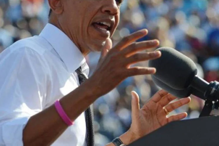 O presidente americano faz campanha em Delray Beach: Para Justin Vaisse, do instituto Brooking de Washington, "Obama não pertence a uma escola de pensamento particular" (©AFP / Mandel Ngan)