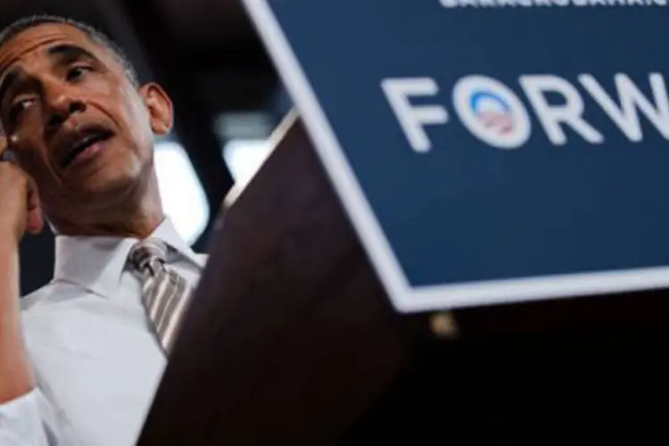 O presidente americano, Barack Obama, discursa em Pueblo, Colorado: os créditos à indústria eólica expiram no fim do ano e Obama busca prolongá-los (©AFP / Jim Watson)