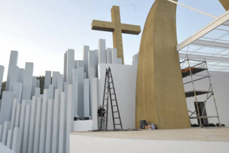 
	Obras no Campus Fidei, em Guaratiba, onde o papa Francisco iria realizar a vig&iacute;la campal no s&aacute;bado
 (Tomaz Silva/ABr)