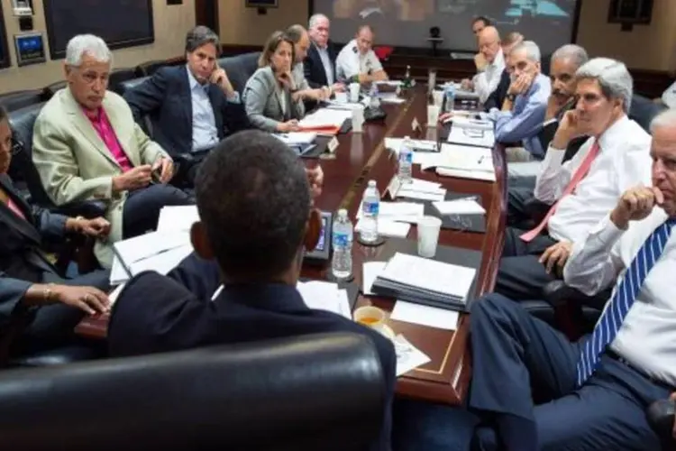 Obama discute estratégia para a Síria: os países árabes estão divididos sobre apoiar ou não a intervenção militar internacional anunciada pelo presidente dos EUA (Getty Images/Pete Souza/White House)