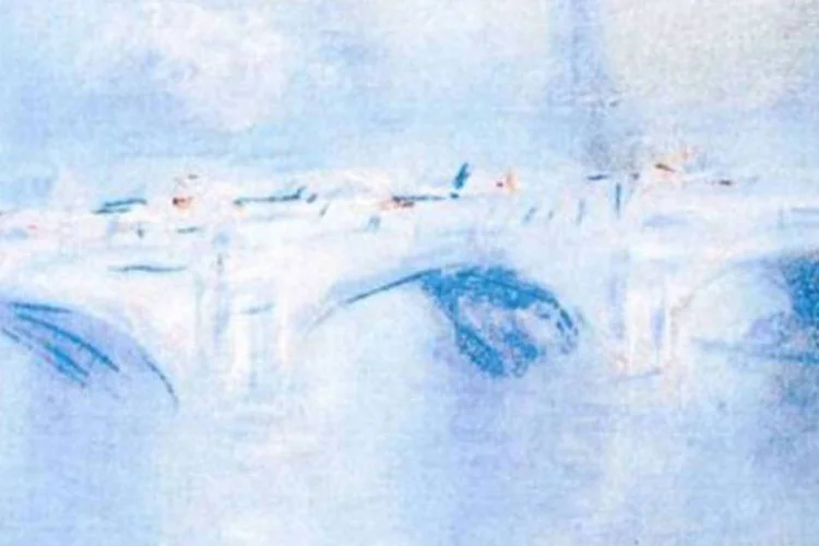 A obra "A Ponte de Waterloo", de Claude Monet, roubada do museu: o museu se encontra no parque dos museus de Roterdã, uma área com pouco movimento durante a noite (©AFP / -)