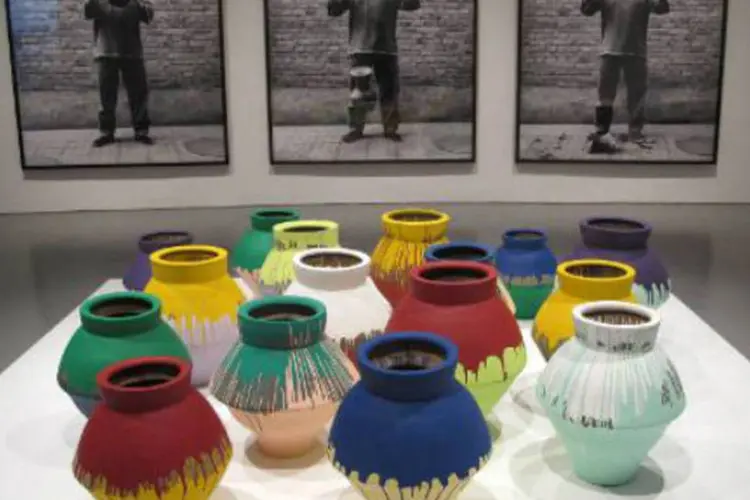 Obras de Ai Weiwei em exposição no Museu Hirshhorn, em Washington: "pensei (...) o museu vai cuidar dela, ou a companhia de seguros", disse Ai Weiwei (Robert MacPherson/AFP)