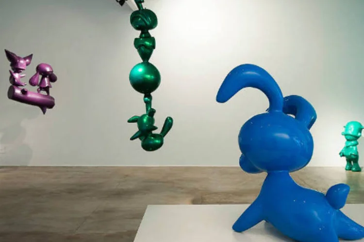 
	Exposi&ccedil;&atilde;o com obras de Rog&eacute;rio Degaki: o artista pl&aacute;stico ganhou fama com suas esculturas reluzentes e coloridas, que fazem uma releitura da emblem&aacute;tica cultura pop japonesa
 (Divulgação)