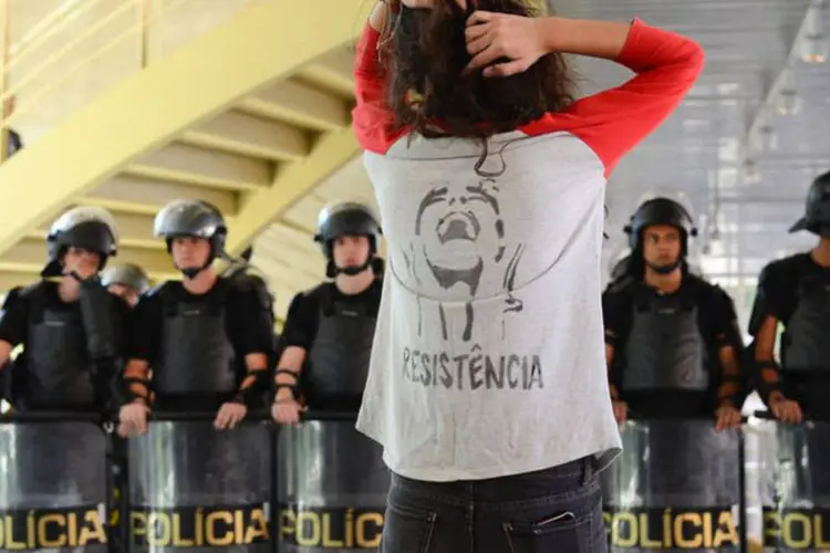 
	Ocupa&ccedil;&atilde;o: os estudantes ocuparam o Centro Paula Souza para protestar contra esquemas de desvio de dinheiro da merenda escolar
 (Rovena Rosa/Agência Brasil)