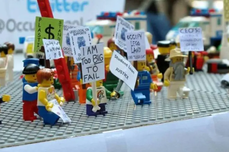 Ocuppy Wall Street em Lego (Clint/Creative Commons)