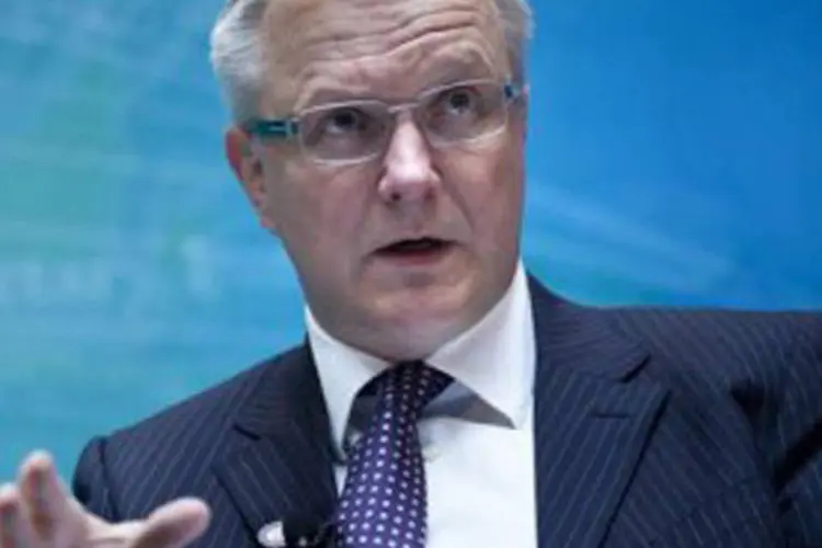 Olli Rehn, comissário europeu para Assuntos Econômicos, destacou que a Espanha terá que controlar a despesa excessiva, especialmente nas regiões autônomas (Brendan Smialowski/AFP)