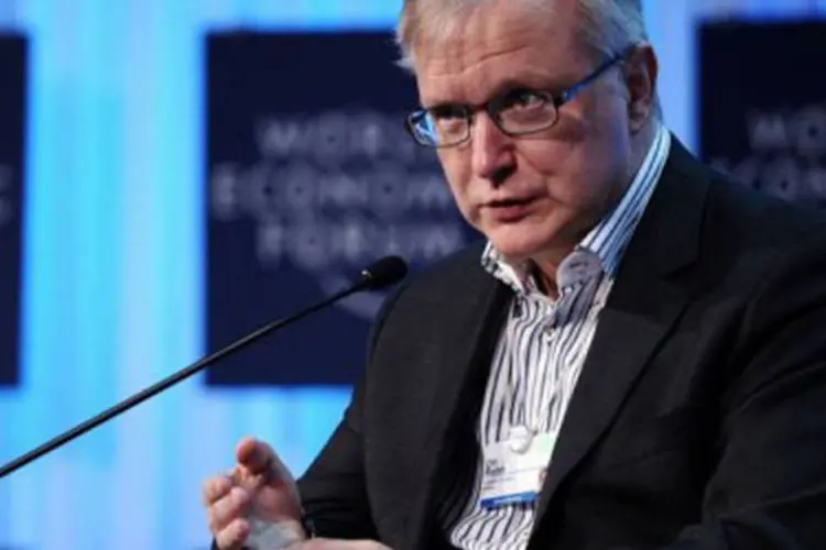 Comissário Europeu para Assuntos Econômicos, Olli Rehn diz que acordo para ampliação dos fundos de resgate está próximo (Vincenzo Pinto/AFP)