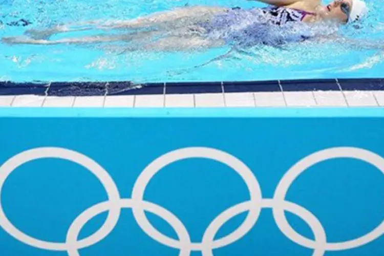 Nadadora em piscina nas Olimpíadas de Londres: atletas israelenses reclamam da falta de segurança nas dependências onde treinam (London 2012/Divulgação)