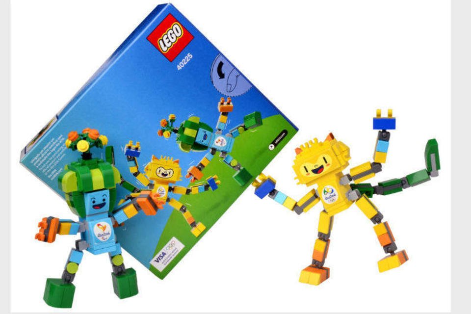 Lego dos mascotes olímpicos Tom e Vinicius: primeira vez que mercado brasileiro criou coleção  (Divulgação/Lego)