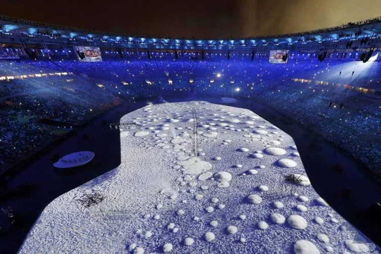 Abertura das Olimpíadas do Rio de Janeiro, no estádio do Maracanã. 05/08/2016 (Morry Gash/Reuters)