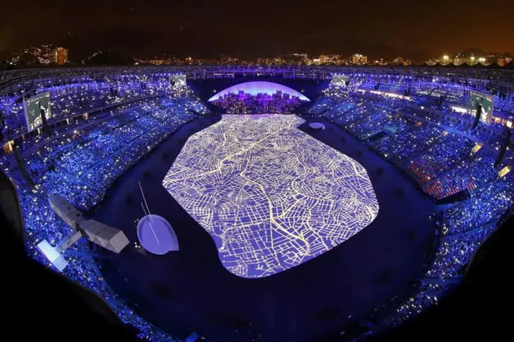 
	Abertura das Olimp&iacute;adas do Rio de Janeiro, no est&aacute;dio do Maracan&atilde;
 (Pawel Kopczynski/Reuters)