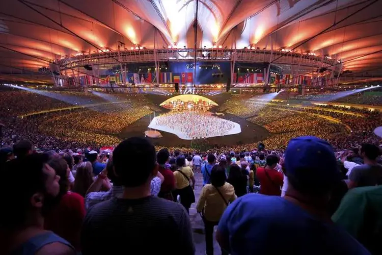 
	Abertura das Olimp&iacute;adas do Rio de Janeiro, no est&aacute;dio do Maracan&atilde;: governo prometeu 270 milh&otilde;es de reais para cobrir gastos com abertura e encerramento dos Jogos
 (Marko Djurica/Reuters)