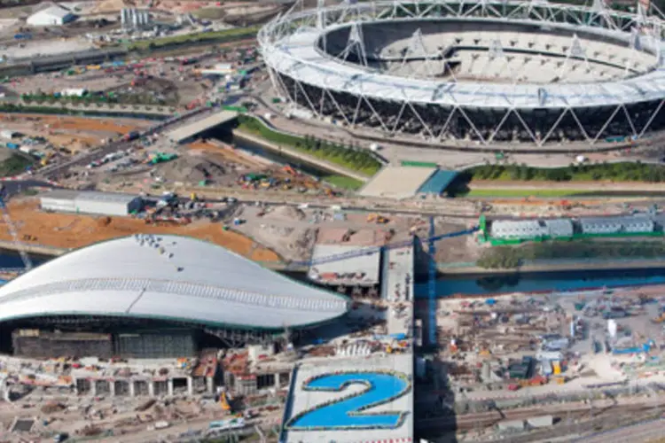 Imagem aérea do estádio olímpico de Londres (Getty Images)