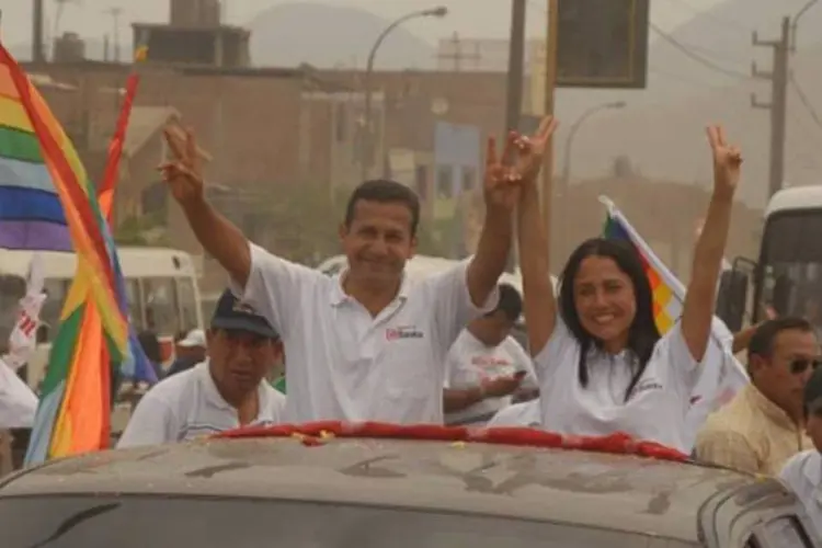 O candidato a presidência do Peru, Ollanta Humala, partcipa de comício (Divulgação/Partido Nacionalista Peruano)