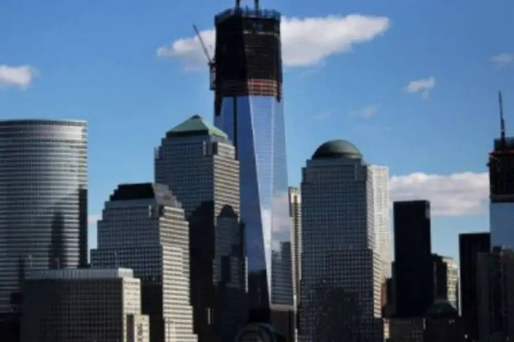 WTC: toda a viga, inclusive as assinaturas, serão recobertas por mais de 2 centímetros de concreto antichamas (Spencer Platt/AFP)