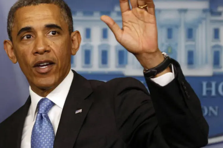 O presidente Barack Obama: Obama se mostrou cauteloso sobre os relatórios da inteligência durante uma coletiva de imprensa na Casa Branca. (REUTERS/Larry Downing)
