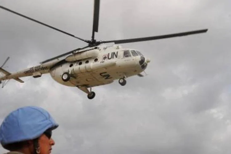 Soldado da ONU em Porto Príncipe: ONU renovou por mais um ano sua Missão no Haiti (Yuri Cortez/AFP)