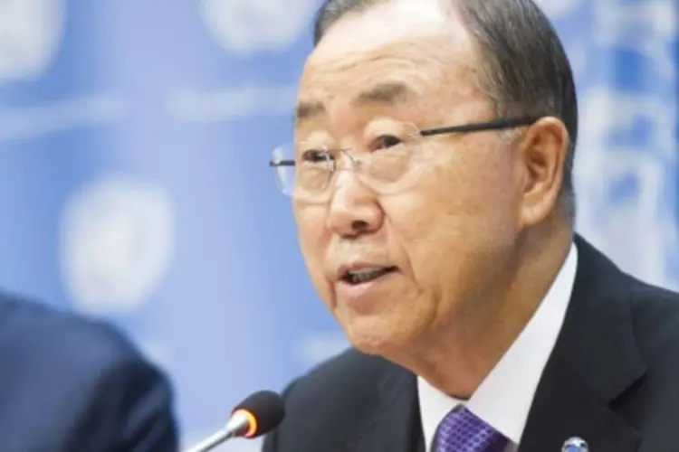 
	Secret&aacute;rio-geral da ONU, Ban Ki-moon: &quot;respons&aacute;veis desta espantosa viol&ecirc;ncia devem ser levados &agrave; Justi&ccedil;a&quot;
 (UNITED NATIONS/AFP/Arquivos / Mark Garten)