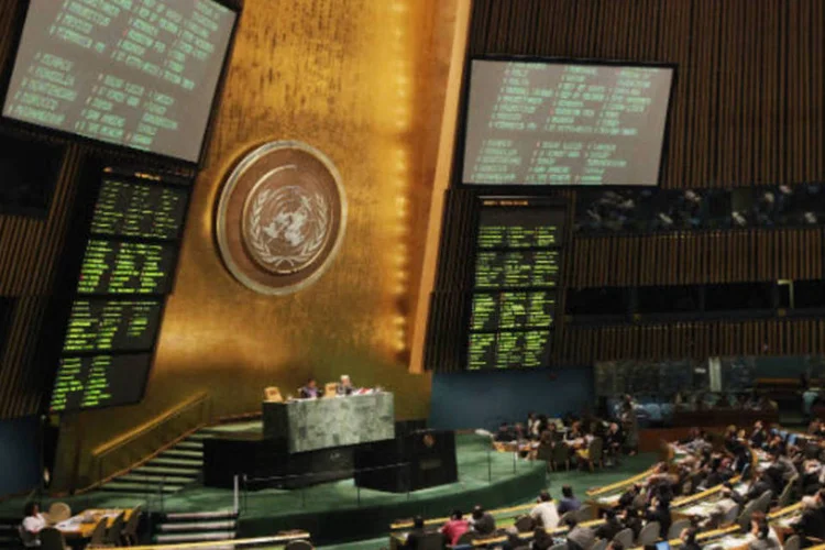 Sede da ONU: Niemeyer fez parte de um grupo de arquitetos de renome internacional incumbido de projetar o complexo da ONU em Nova York (Mario Tama/Getty Images)